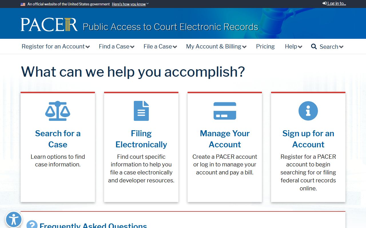 Charleston County marriage and divorce records PACER federal court access